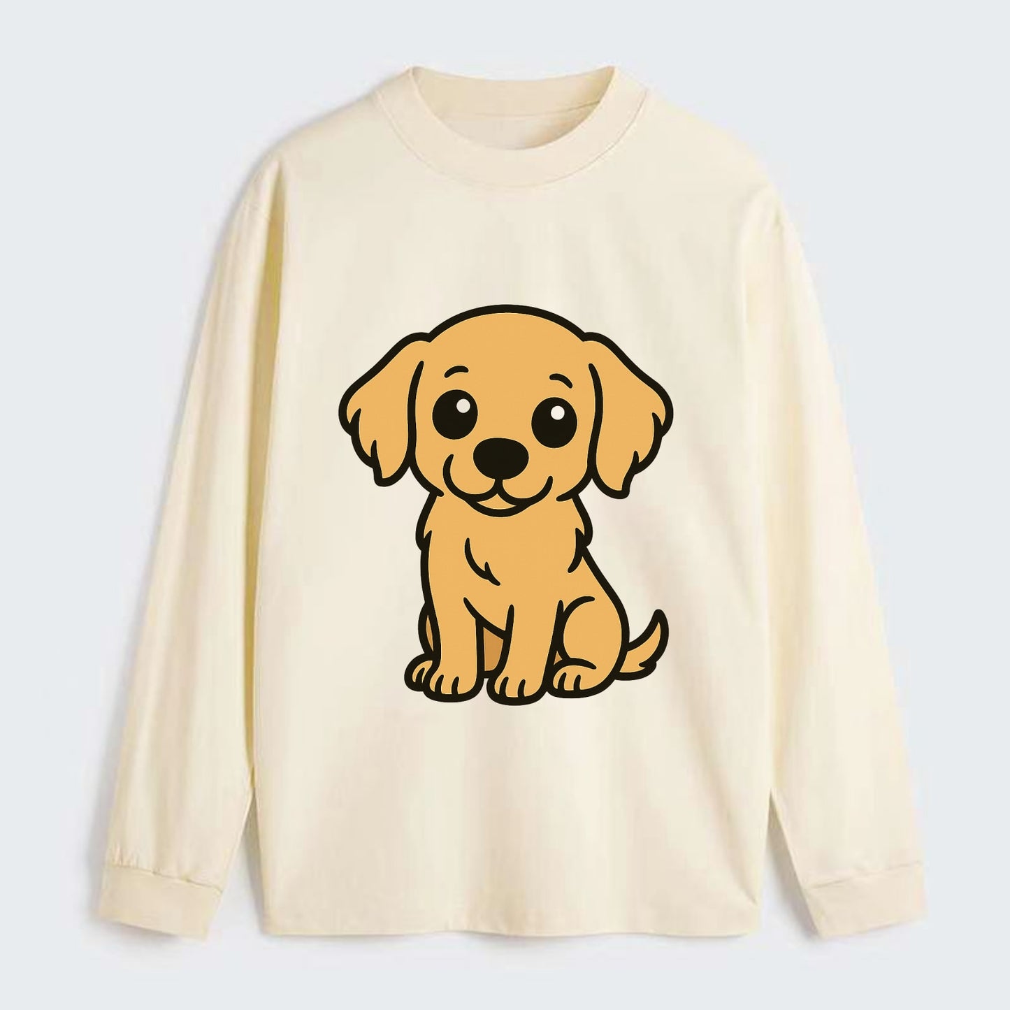 Golden Retriever - Head tilt curious pose - Classic Long Sleeve Shirt - Beige