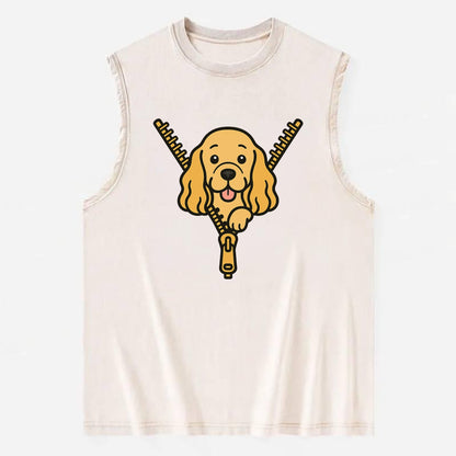 Cocker Spaniel - Vintage Washed Tank - Beige