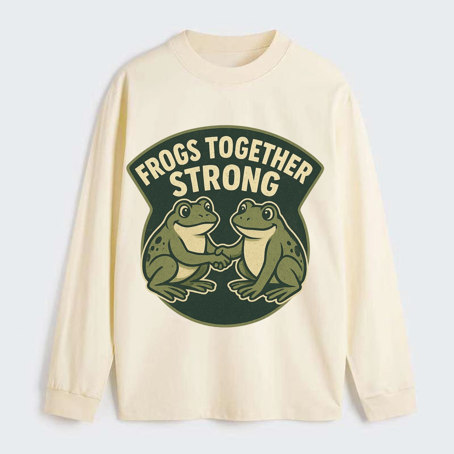 Frogs Together Strong 3 - Classic Long Sleeve Shirt - Beige