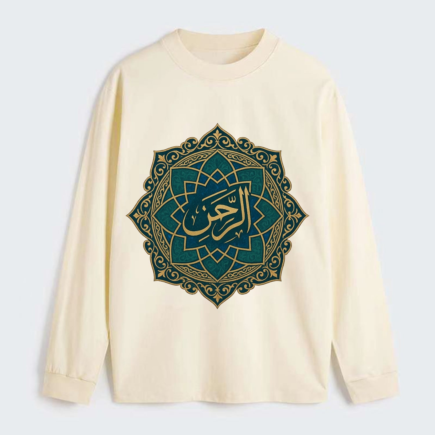 Ar-Rahman Geometric - Classic Long Sleeve Shirt - Beige