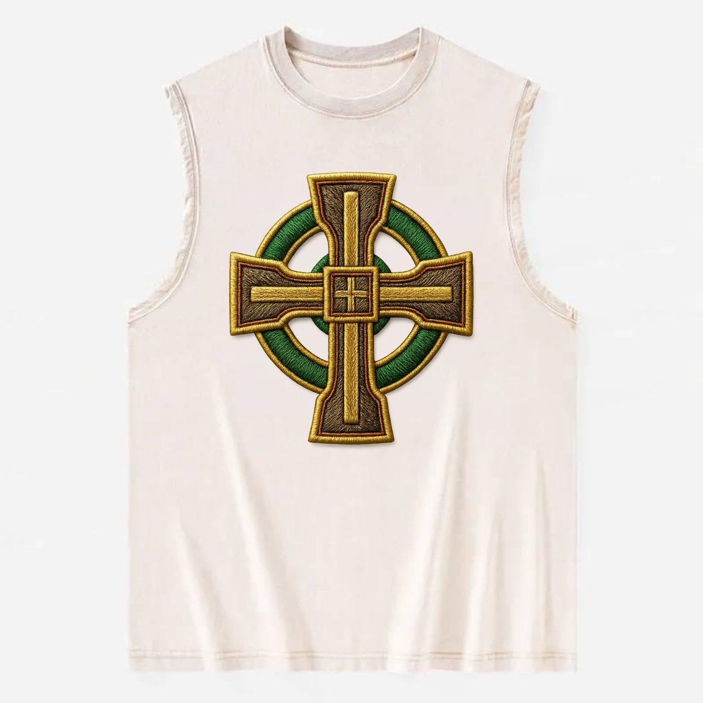 Durrow Cross - Vintage Washed Tank - Beige
