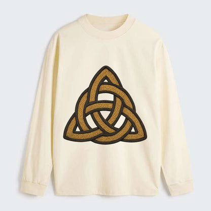 Trinity Knot  - Classic Long Sleeve Shirt - Beige