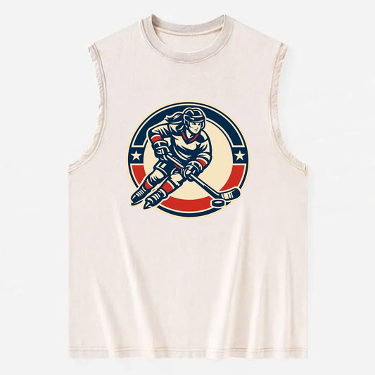Fearless Ice Warrior - Vintage Washed Tank - Beige