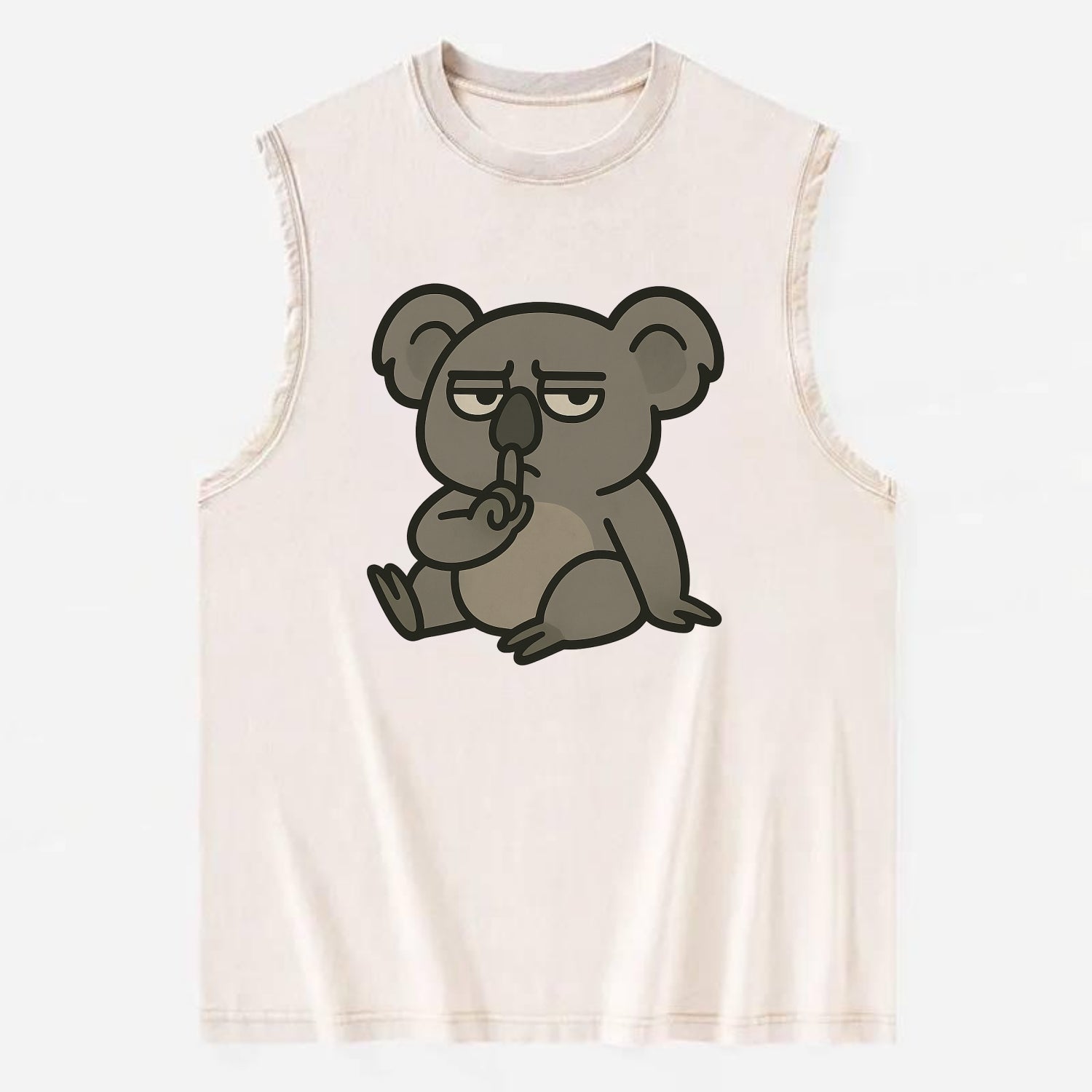 The Koala Judging - Vintage Washed Tank - Beige