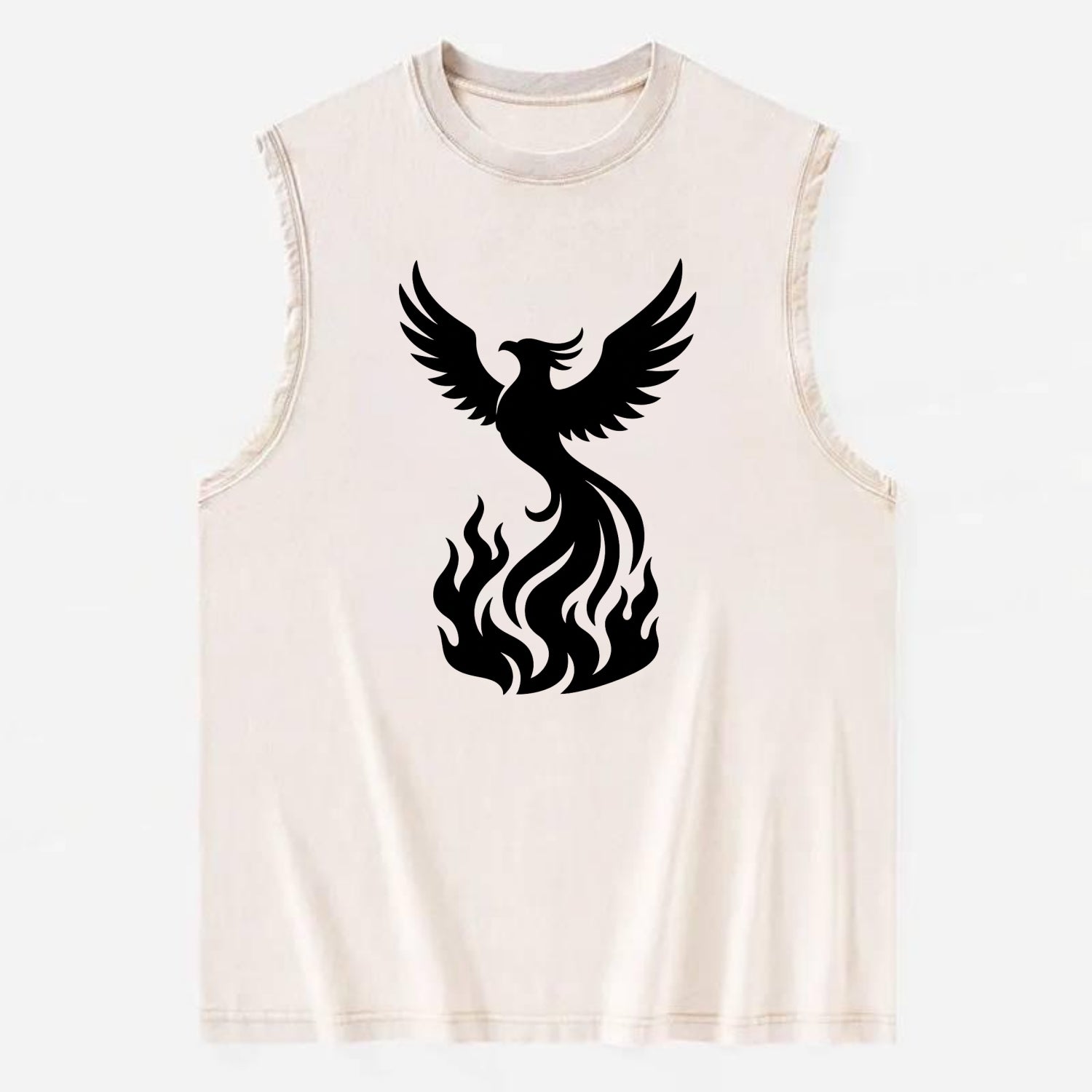 Phoenix rising from flames - Vintage Washed Tank - Beige