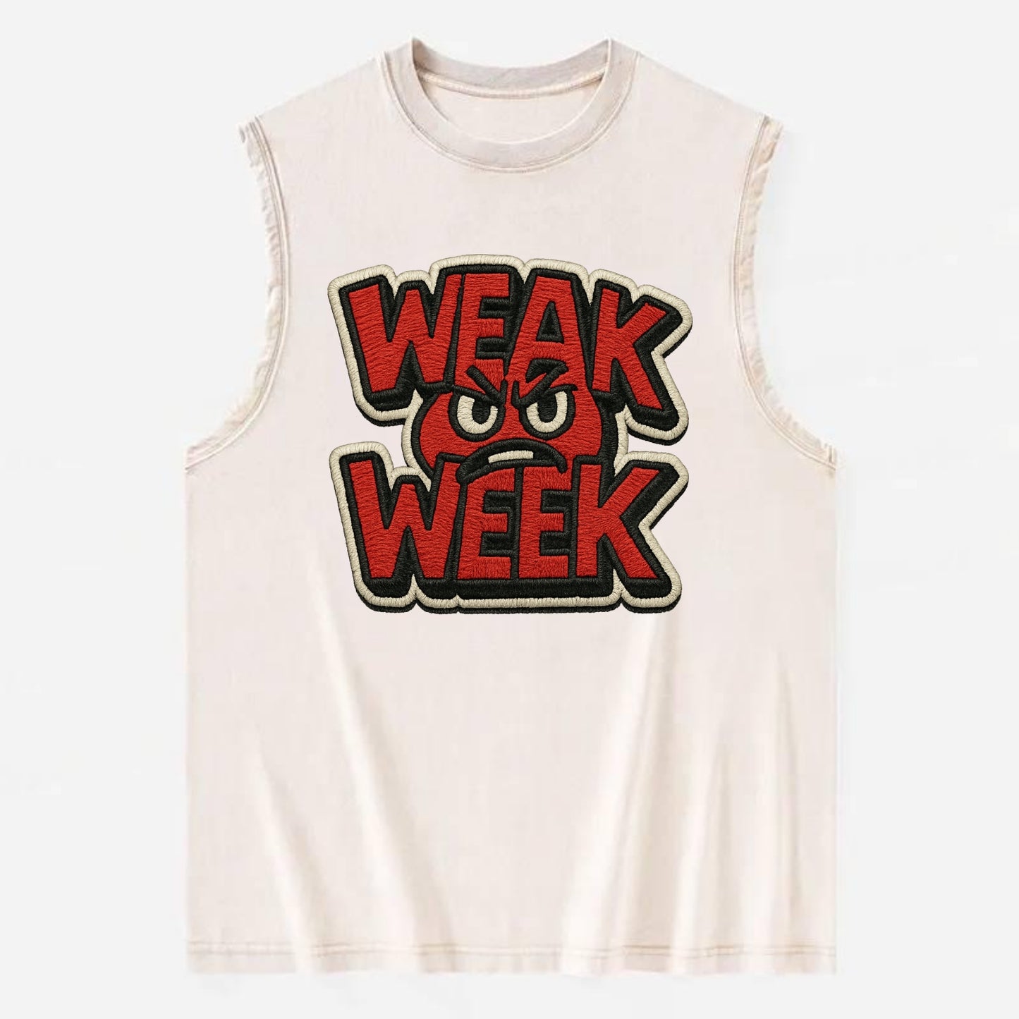 WEAK;WEEK WARRIOR Monday Blue Cap - Vintage Washed Tank - Beige