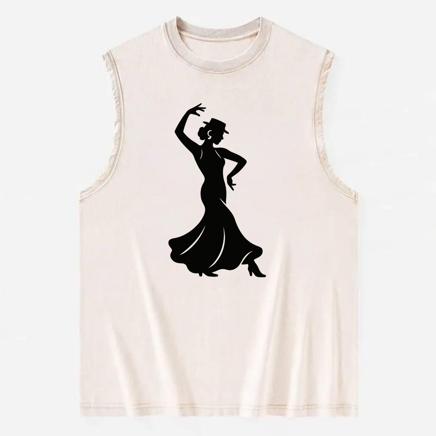Flamenco dancer passionate stance - Vintage Washed Tank - Beige