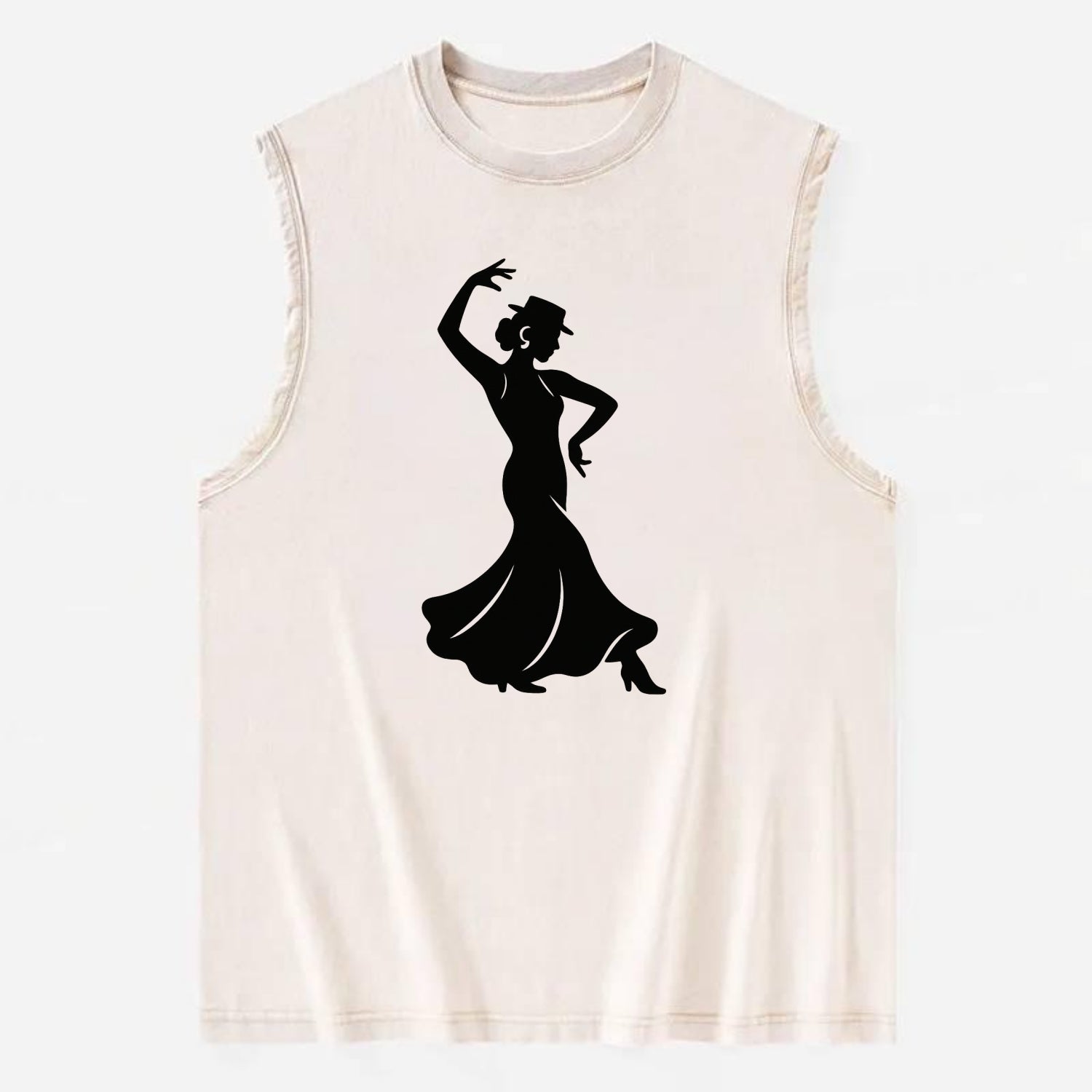 Flamenco dancer passionate stance - Vintage Washed Tank - Beige