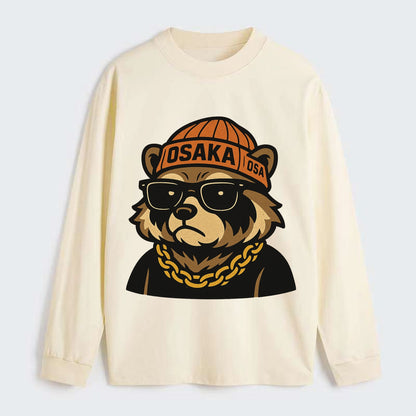 Osaka Tanuki - Classic Long Sleeve Shirt - Beige