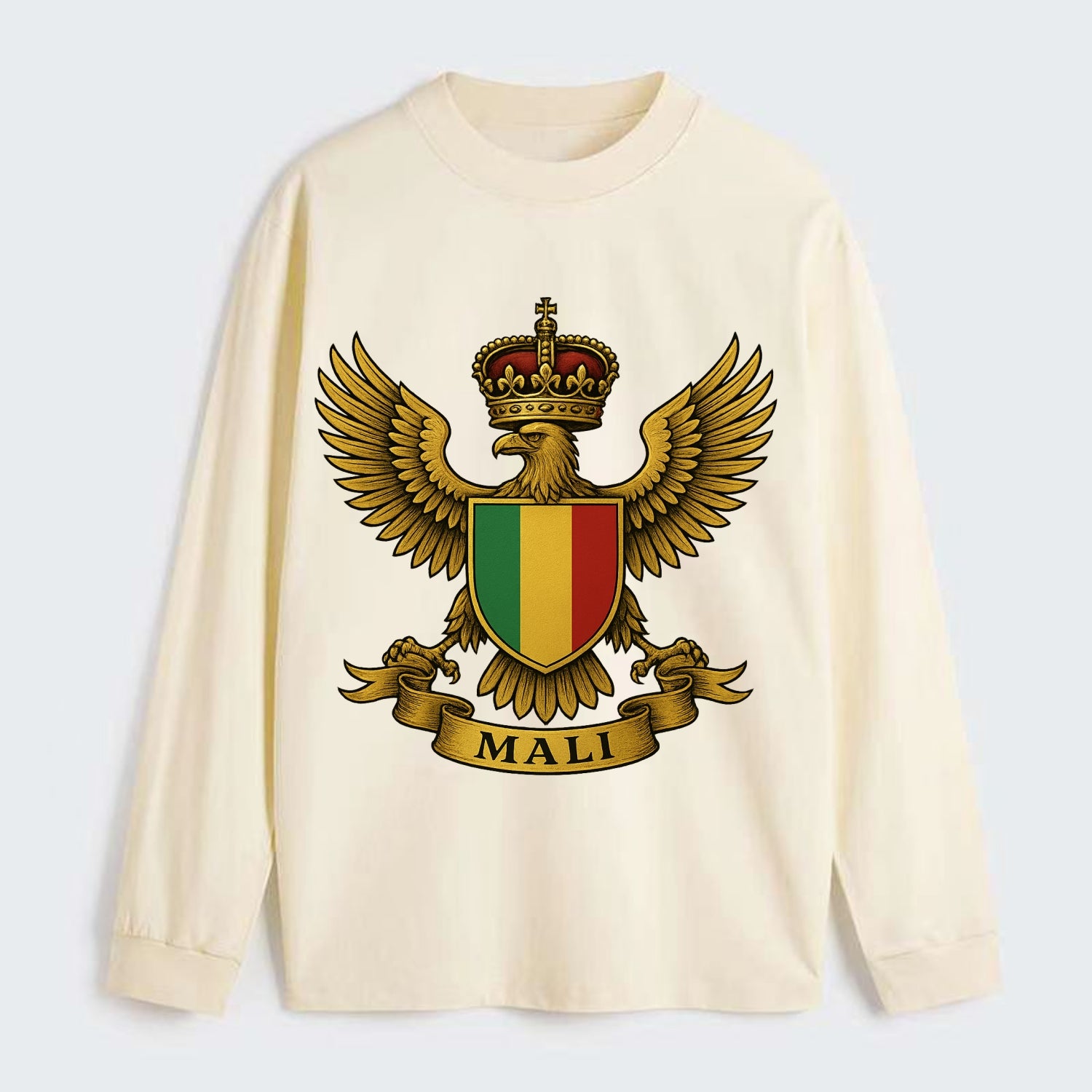 Mali Royal Logo  - Classic Long Sleeve Shirt - Beige