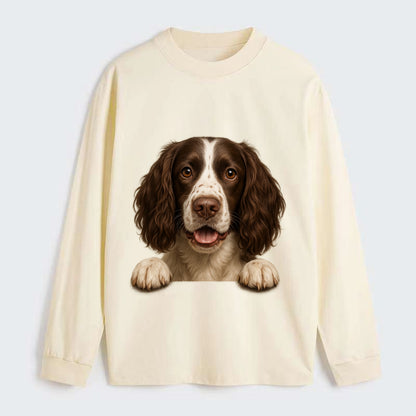 English Springer Spaniel  - Classic Long - Classic Long Sleeve Shirt - Beige