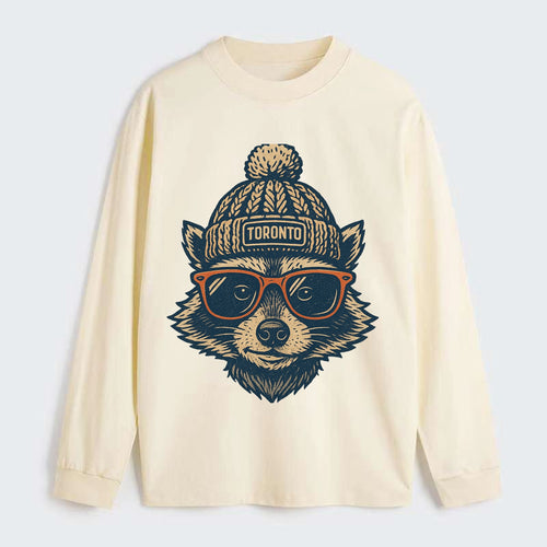 Toronto Raccoon wearing Toronto beanie w - Classic Long Sleeve Shirt