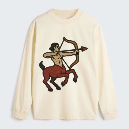 Sagittarius Arrow  - Classic Long Sleeve Shirt - Beige