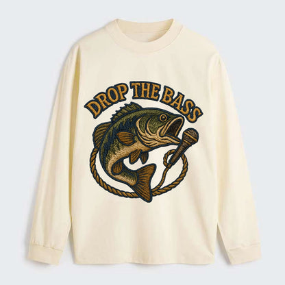 Drop The Bass  - Classic Long Sleeve Shirt - Beige