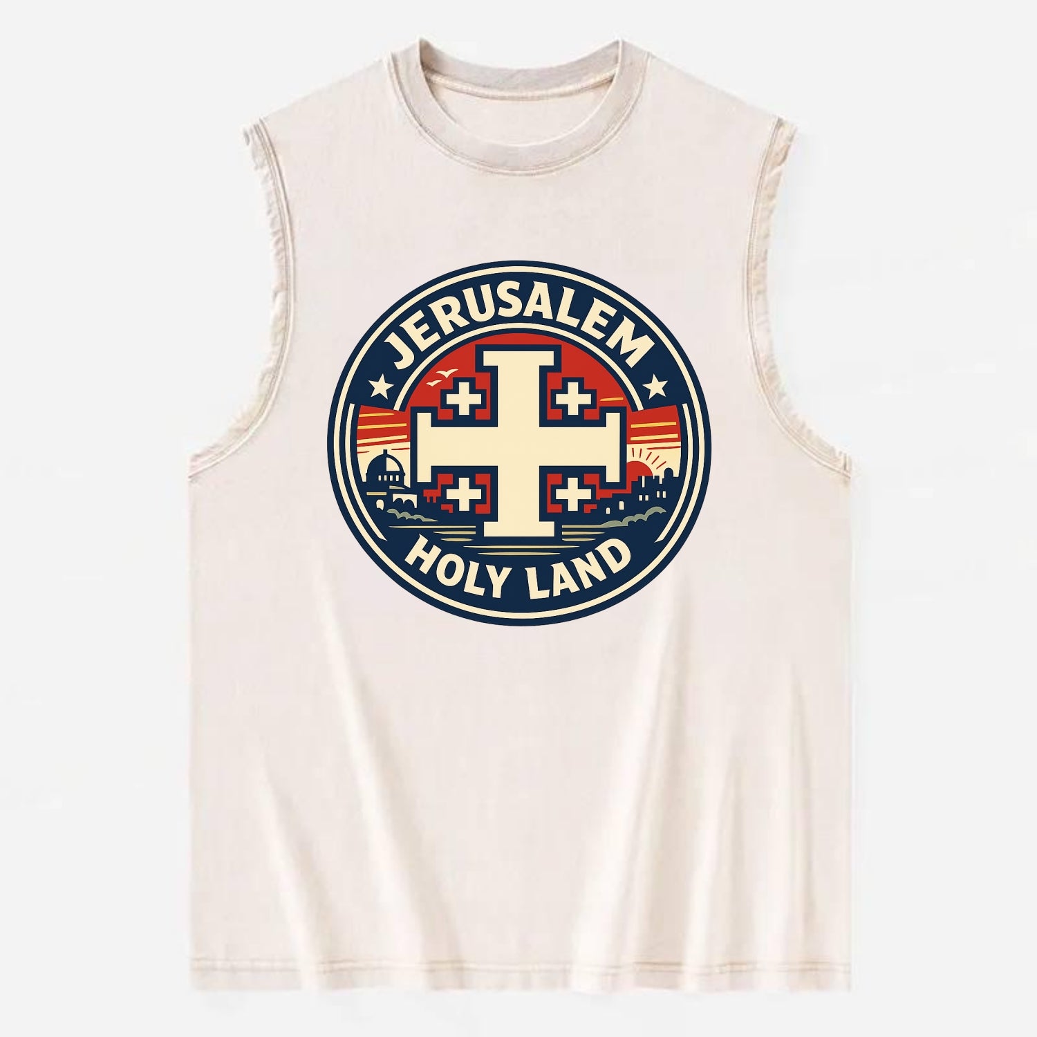 Heritage of the Cross - Vintage Washed Tank - Beige