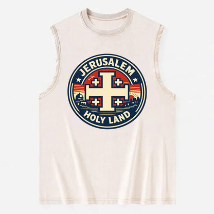 Heritage of the Cross - Vintage Washed Tank - Beige