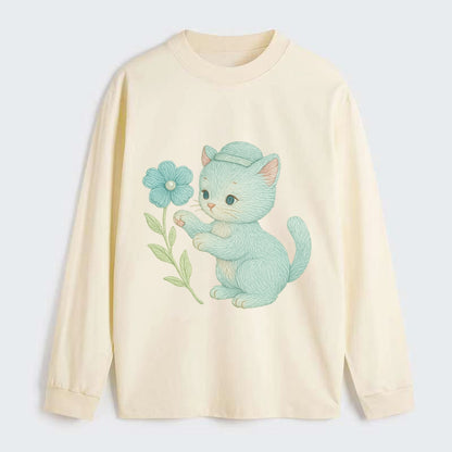 Aqua Kitten - Classic Long Sleeve Shirt - Beige