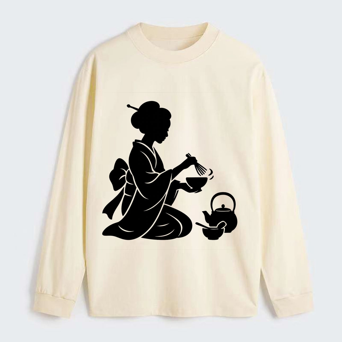 Geisha traditional tea ceremony - Classic Long Sleeve Shirt - Beige