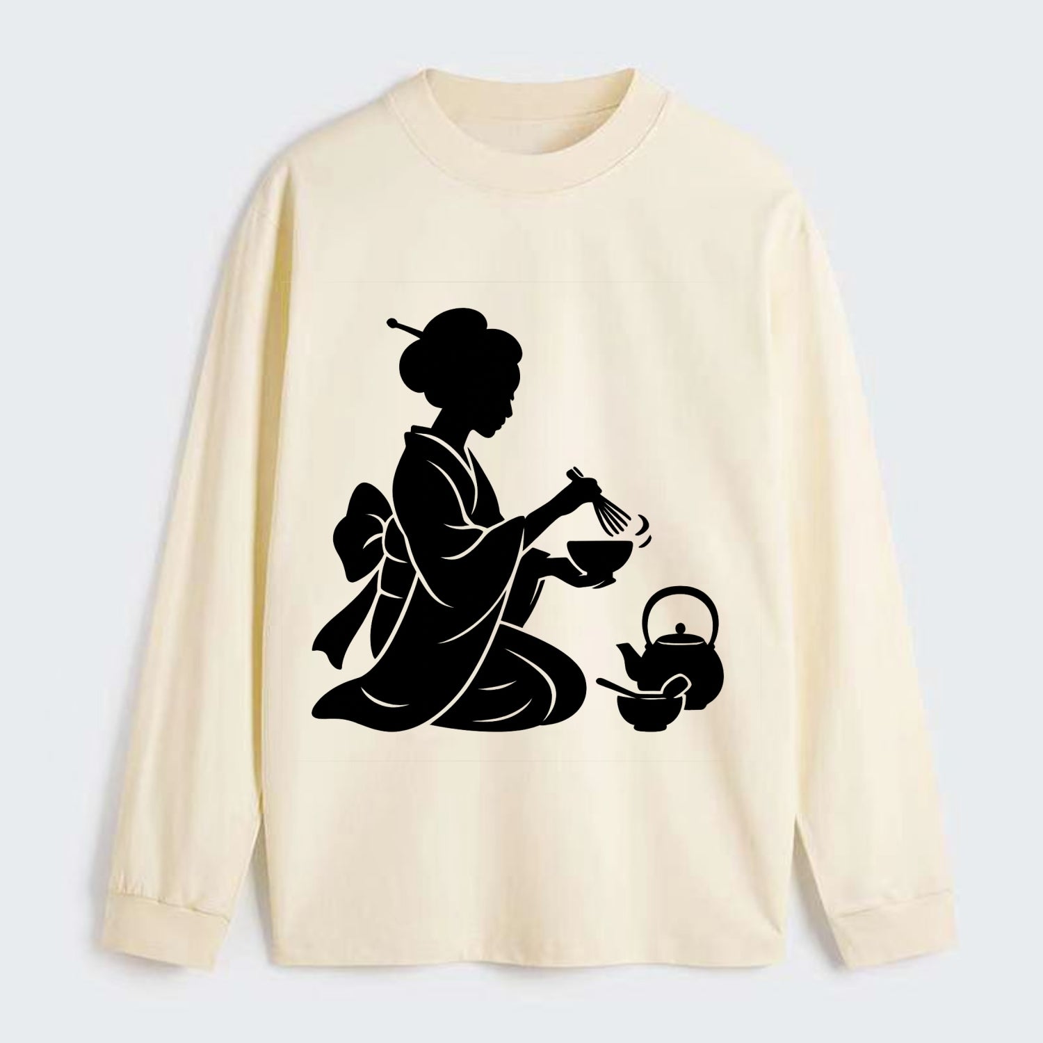 Geisha traditional tea ceremony - Classic Long Sleeve Shirt - Beige