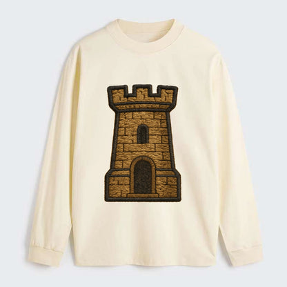 Castle Tower  - Classic Long Sleeve Shirt - Beige