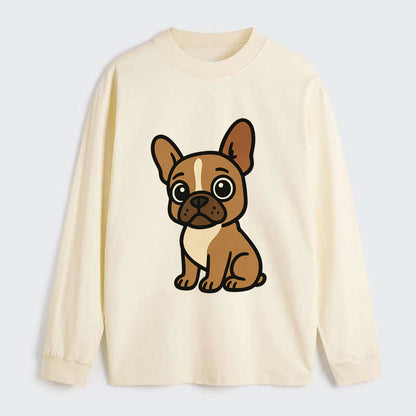 French Bulldog - Head tilt one ear up - Classic Long Sleeve Shirt - Beige