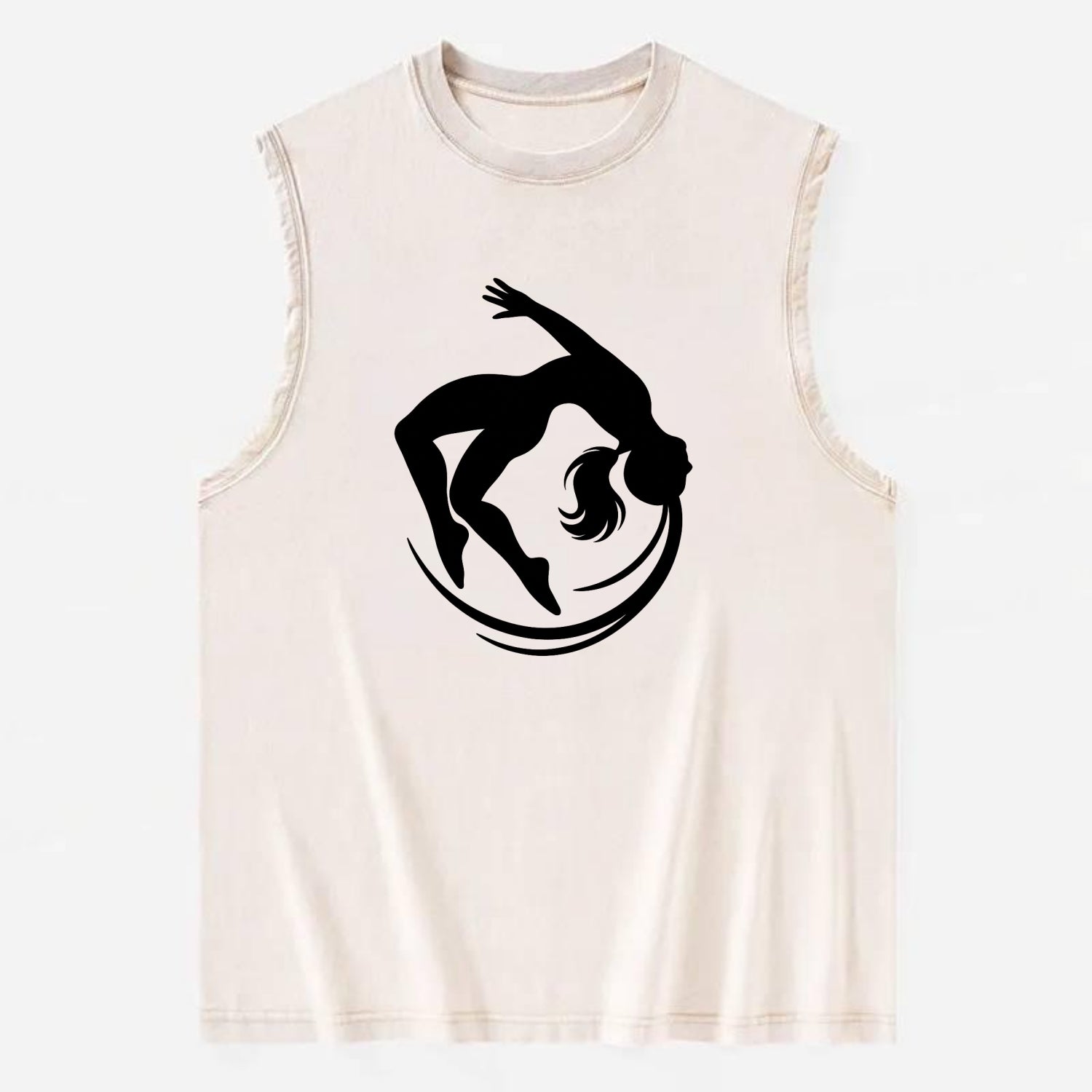 Gymnast mid-backflip rotation - Vintage Washed Tank - Beige