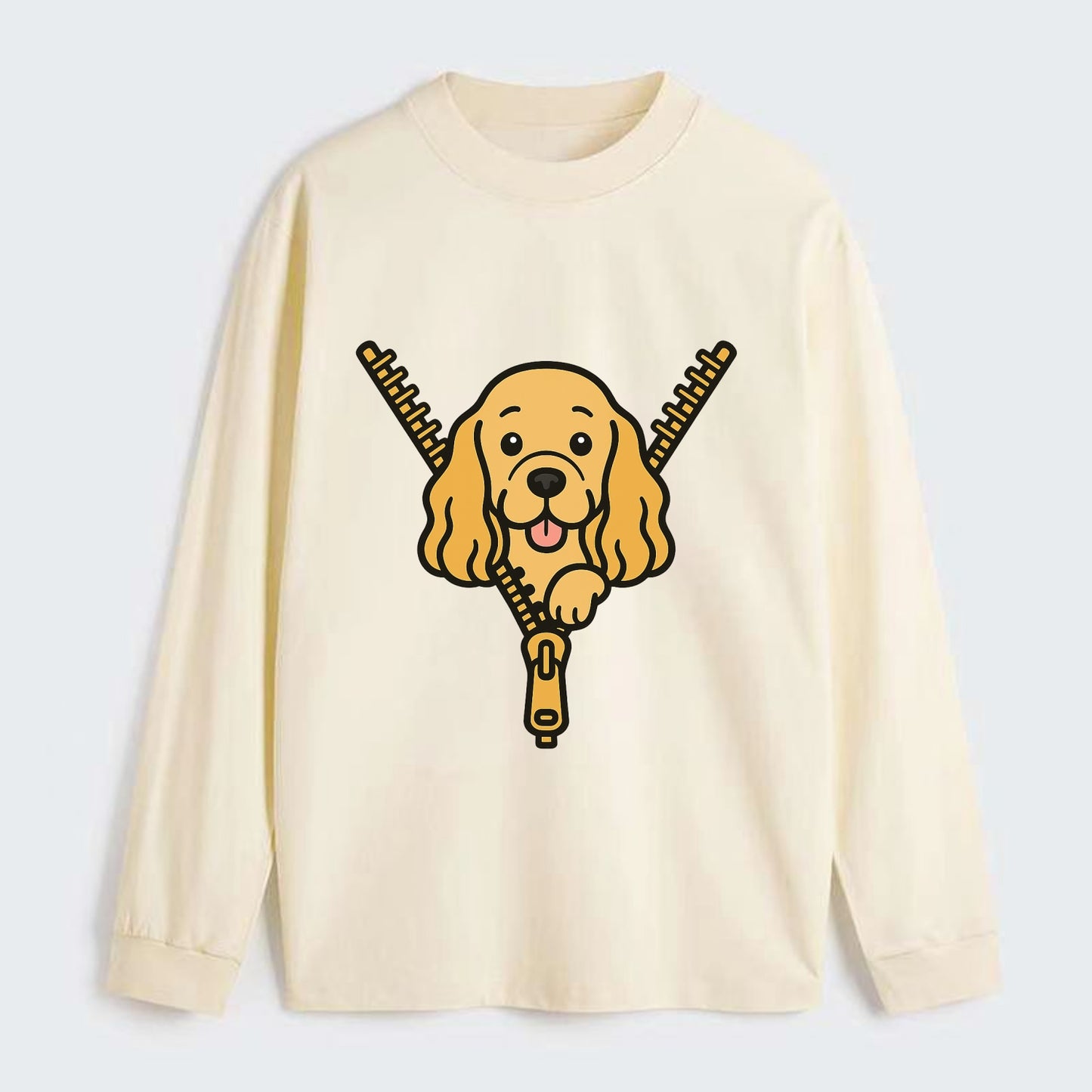 Cocker Spaniel - Classic Long Sleeve Shirt - Beige