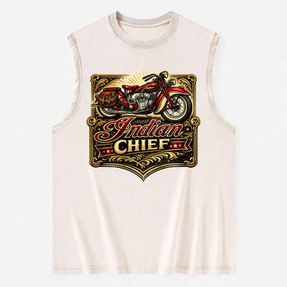 Classic Indian Chief - Vintage Washed Tank - Beige