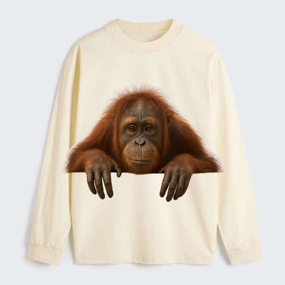 Orangutan  - Classic Long Sleeve Shirt - Beige