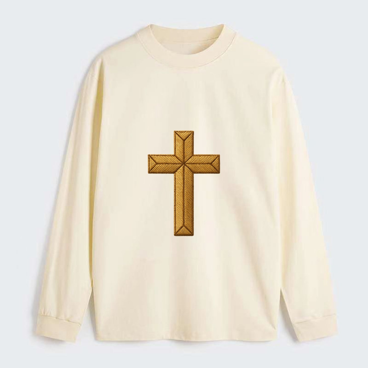 Rock Cross  - Classic Long Sleeve Shirt - Beige