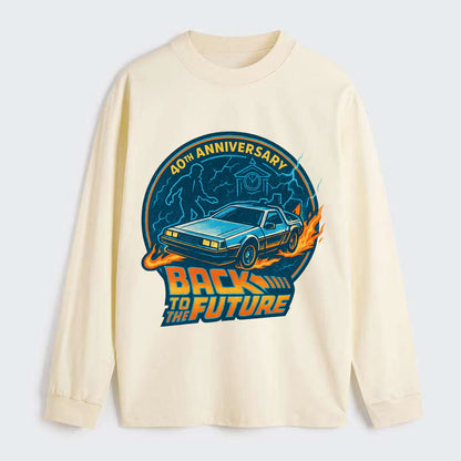 Back To The Future 40th Anniversary - Classic Long Sleeve Shirt - Beige