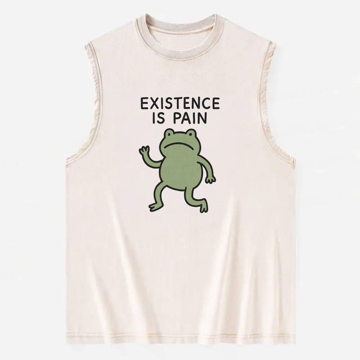 VINTAGE MODEL | Antique with dust - Vintage Washed Tank - Beige