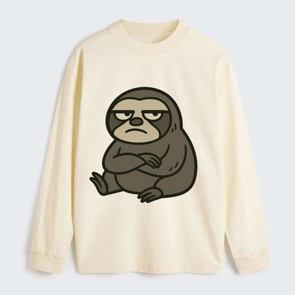 The Sloth Judging Silently - Classic Long Sleeve Shirt - Beige