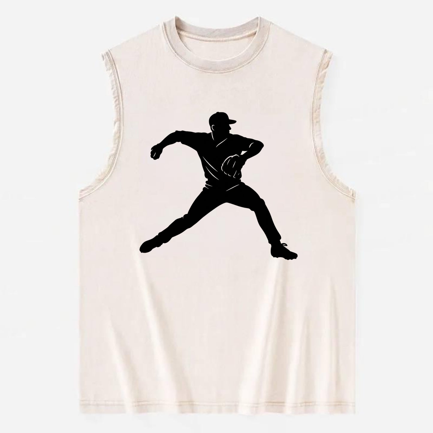 Baseball pitcher wind-up motion - Vintage Washed Tank - Beige