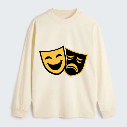 Golden Duality of Theater - Classic Long Sleeve Shirt - Beige