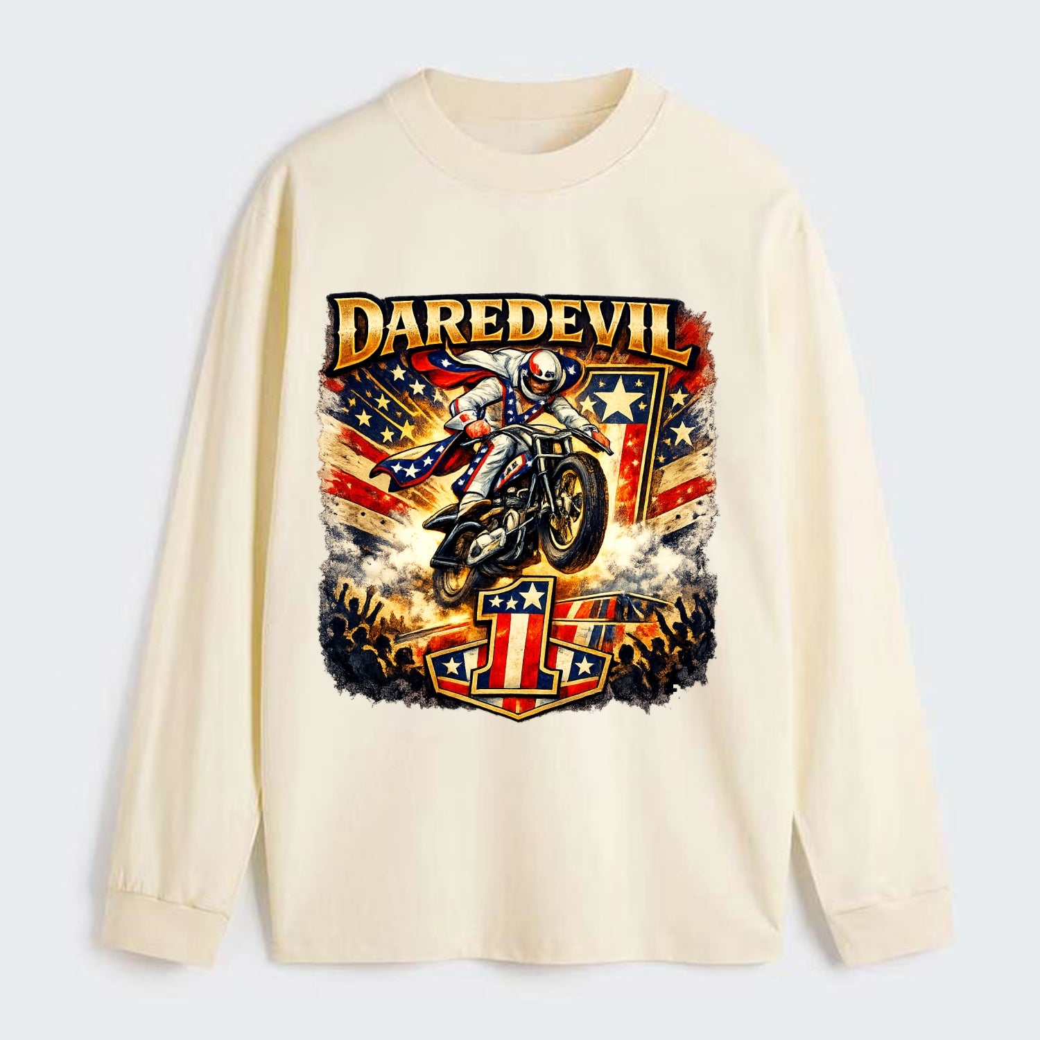 Daredevil Stunt Rider - Classic Long Sleeve Shirt - Beige