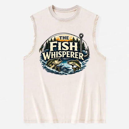 The Fish Whisperer - Vintage Washed Tank - Beige
