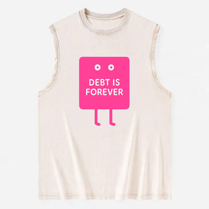 DEBT IS FOREVER | Immortal credit card - Vintage Washed Tank - Beige