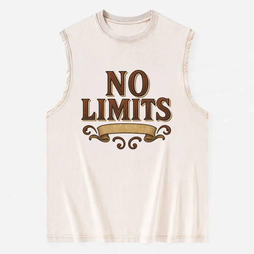 Bold typography design - NO LIMITS - boundless potential - Vintage Washed Tank
