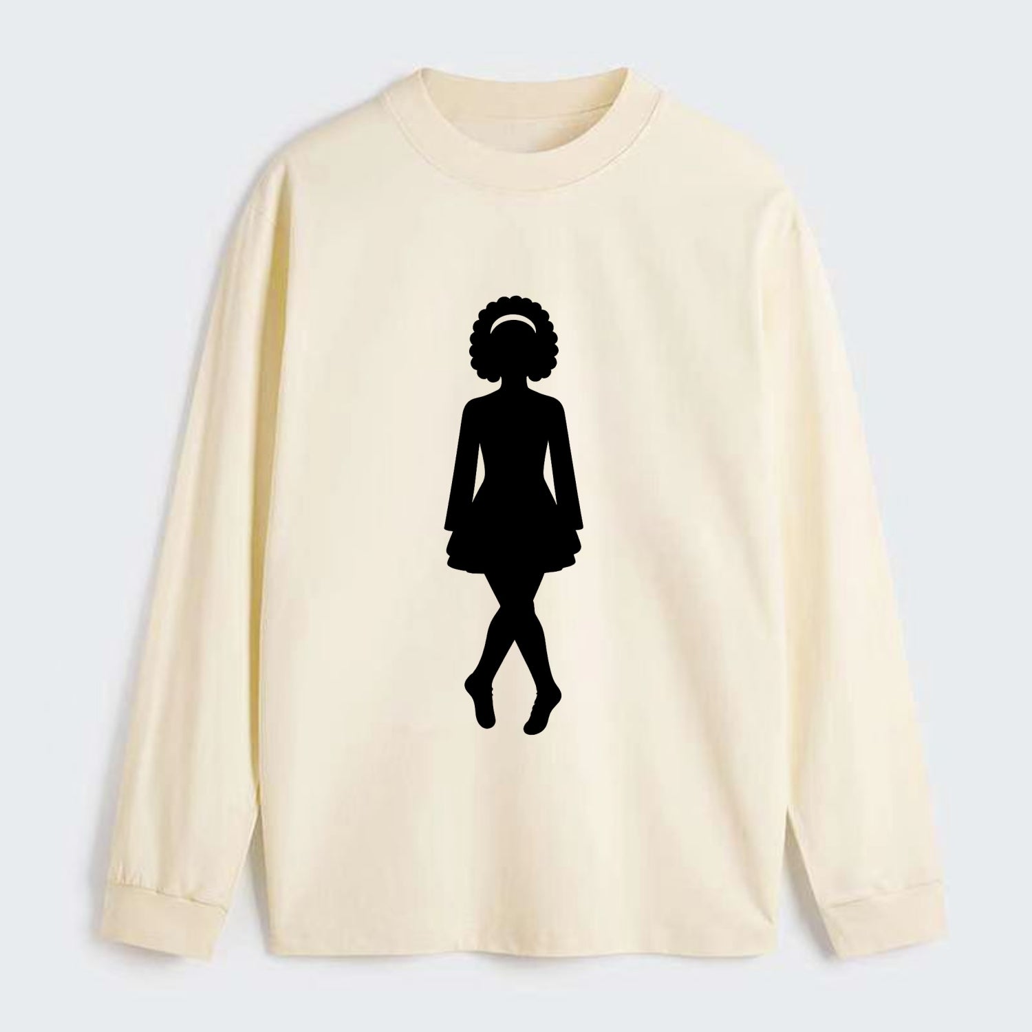 Irish step dancer traditional pose - Classic Long Sleeve Shirt - Beige
