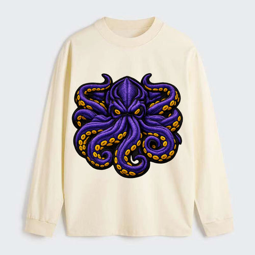 KRAKEN TENTACLES - sea monster in purple and black , deep sea - Classic Long Sleeve Shirt