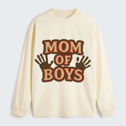 Mom Of Boys  - Classic Long Sleeve Shirt - Beige