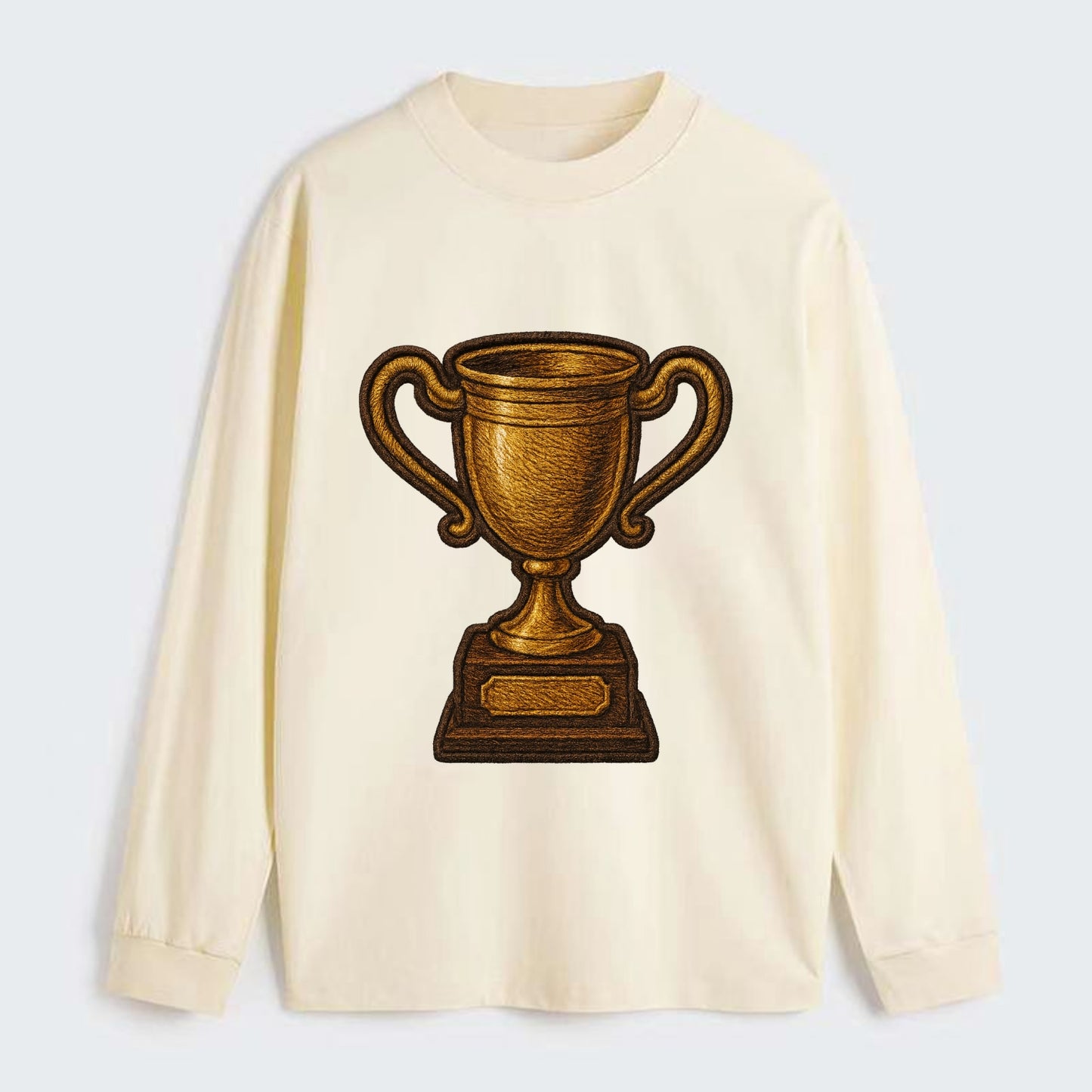 Trophy Cup  - Classic Long Sleeve Shirt - Beige