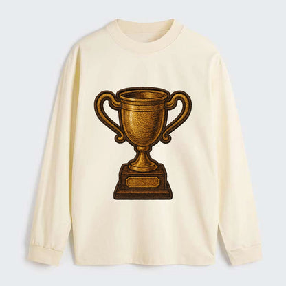 Trophy Cup  - Classic Long Sleeve Shirt - Beige