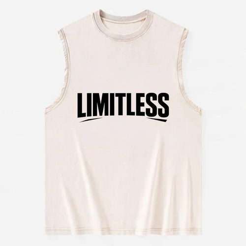 Bold typography design - LIMITLESS - no boundaries, infinite potential - Vintage Washed Tank