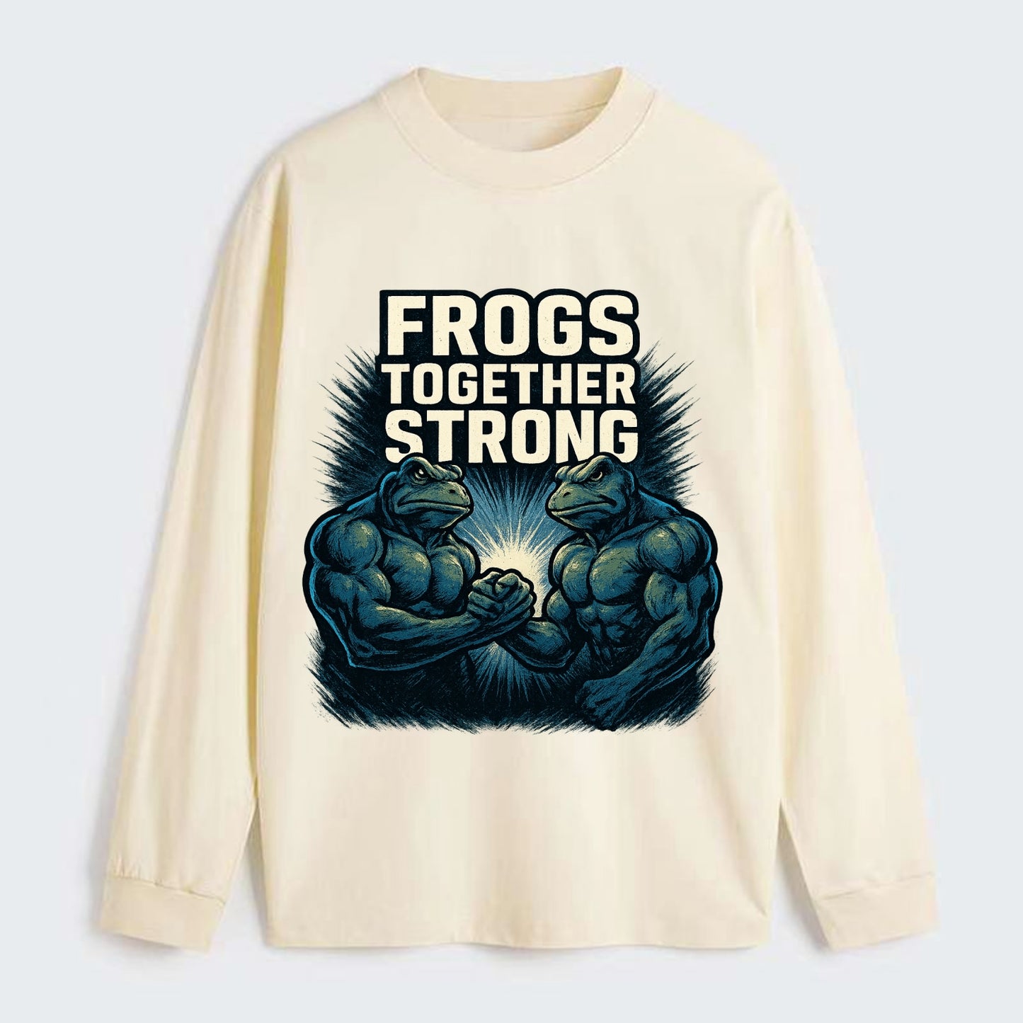 Frogs Together Strong 4 - Classic Long Sleeve Shirt - Beige
