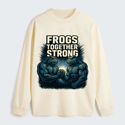 Frogs Together Strong 4 - Classic Long Sleeve Shirt - Beige