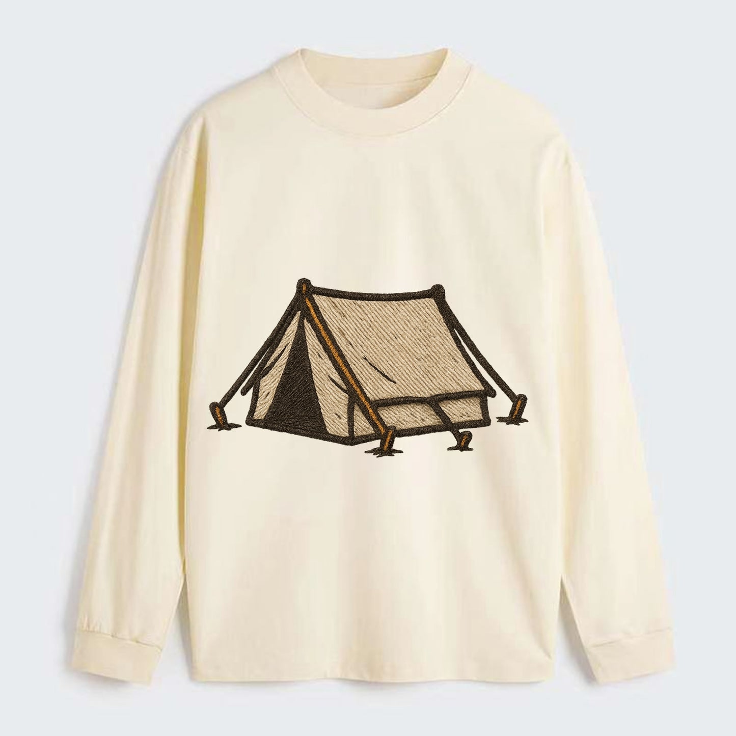 Camping Tent  - Classic Long Sleeve Shirt - Beige