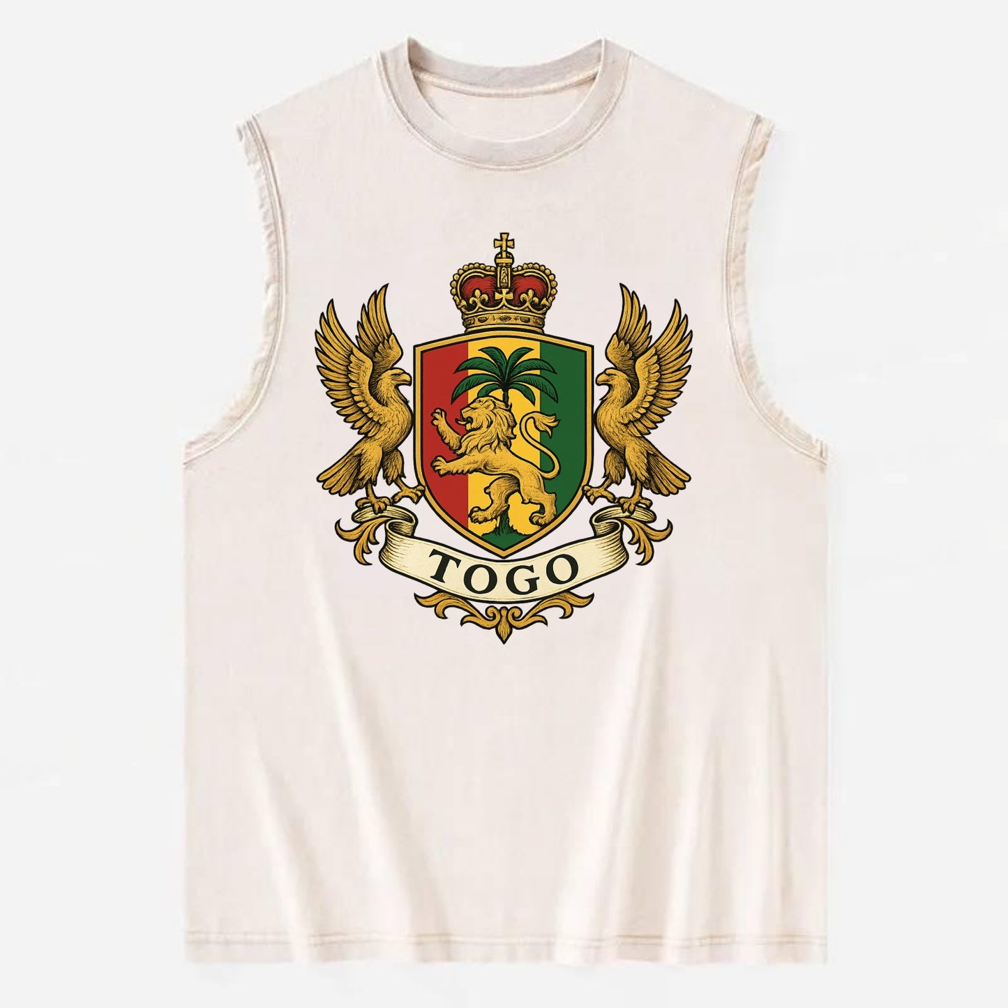 Togo Heritage Badge  - Vintage Washed Tank - Beige