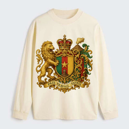 Cameroon Royal Logo  - Classic Long Sleeve Shirt - Beige